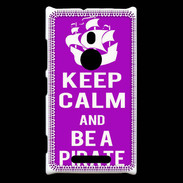 Coque Nokia Lumia 925 Keep Calm Be a Pirate Violet