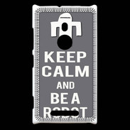 Coque Nokia Lumia 925 Keep Calm Be a Robot Gris