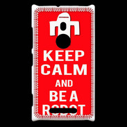 Coque Nokia Lumia 925 Keep Calm Be a Robot Rouge