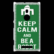 Coque Nokia Lumia 925 Keep Calm Be a Robot Vert