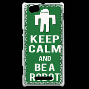 Coque Sony Xperia M Keep Calm Be a Robot Vert