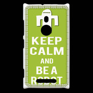 Coque Nokia Lumia 925 Keep Calm Be a Robot Vert pomme