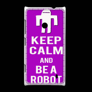 Coque Nokia Lumia 520 Keep Calm Be a Robot Violet
