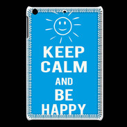 Coque iPadMini Keep Calm Be Happy Cyan
