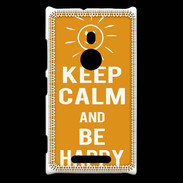 Coque Nokia Lumia 925 Keep Calm Be Happy Orange