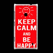 Coque Nokia Lumia 520 Keep Calm Be Happy Rouge