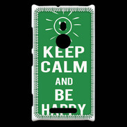 Coque Nokia Lumia 925 Keep Calm Be Happy Vert