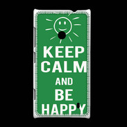 Coque Nokia Lumia 520 Keep Calm Be Happy Vert