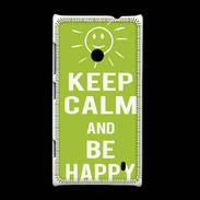 Coque Nokia Lumia 520 Keep Calm Be Happy Vert pomme