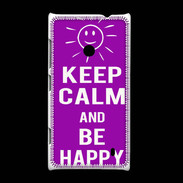 Coque Nokia Lumia 520 Keep Calm Be Happy Violet