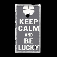 Coque Nokia Lumia 520 Keep Calm Be lucky Gris
