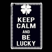 Coque iPadMini Keep Calm Be lucky Noir