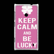 Coque Nokia Lumia 520 Keep Calm Be Lucky Rose