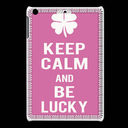Coque iPadMini Keep Calm Be Lucky Rose