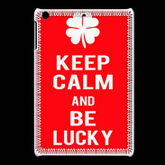 Coque iPadMini Keep Calm Be Lucky Rouge