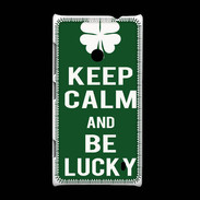 Coque Nokia Lumia 520 Keep Calm Be lucky Vert