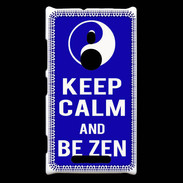 Coque Nokia Lumia 925 Keep Calm Be Zen Bleu
