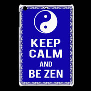 Coque iPadMini Keep Calm Be Zen Bleu