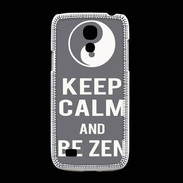 Coque Samsung Galaxy S4mini Keep Calm Be Zen Gris