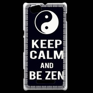 Coque Sony Xperia M Keep Calm Be Zen Noir