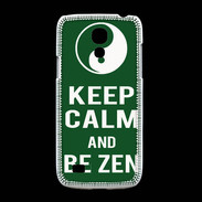 Coque Samsung Galaxy S4mini Keep Calm Be Zen Vert