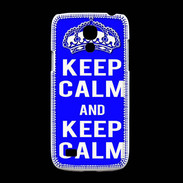 Coque Samsung Galaxy S4mini Keep Calm Bleu