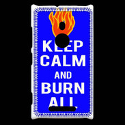 Coque Nokia Lumia 925 Keep Calm Burn Bleu