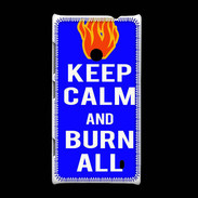 Coque Nokia Lumia 520 Keep Calm Burn Bleu