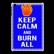 Coque iPadMini Keep Calm Burn Bleu