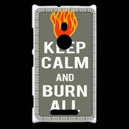 Coque Nokia Lumia 925 Keep Calm Burn Gris