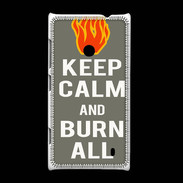 Coque Nokia Lumia 520 Keep Calm Burn Gris