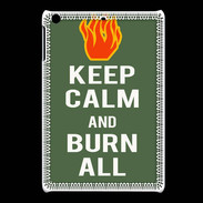 Coque iPadMini Keep Calm Burn Kaki