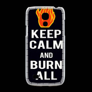 Coque Samsung Galaxy S4mini Keep Calm Burn Noir