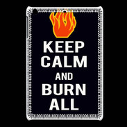 Coque iPadMini Keep Calm Burn Noir