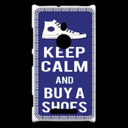 Coque Nokia Lumia 925 Keep Calm Buy Shoes Bleu