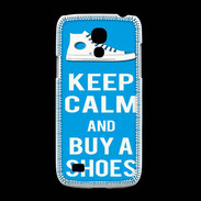 Coque Samsung Galaxy S4mini Keep Calm Buy Shoes Cyan 