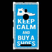 Coque Nokia Lumia 925 Keep Calm Buy Shoes Cyan 