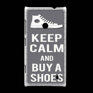 Coque Nokia Lumia 520 Keep Calm Buy Shoes Gris