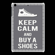 Coque iPadMini Keep Calm Buy Shoes Gris