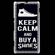 Coque Sony Xperia M Keep Calm Buy Shoes Noir
