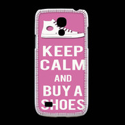 Coque Samsung Galaxy S4mini Keep Calm Buy Shoes Rose