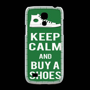 Coque Samsung Galaxy S4mini Keep Calm Buy Shoes Vert
