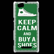 Coque Sony Xperia M Keep Calm Buy Shoes Vert