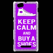 Coque Sony Xperia M Keep Calm Buy Shoes Violet