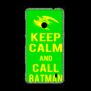 Coque Nokia Lumia 520 Keep Calm Call Batman Vert