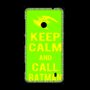 Coque Nokia Lumia 520 Keep Calm Call Batman Vert pomme