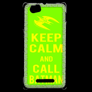 Coque Sony Xperia M Keep Calm Call Batman Vert pomme