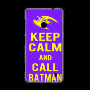 Coque Nokia Lumia 520 Keep Calm Call Batman Violet