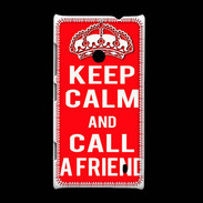 Coque Nokia Lumia 520 Keep Calm Call friend Rouge