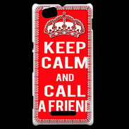 Coque Sony Xperia M Keep Calm Call friend Rouge